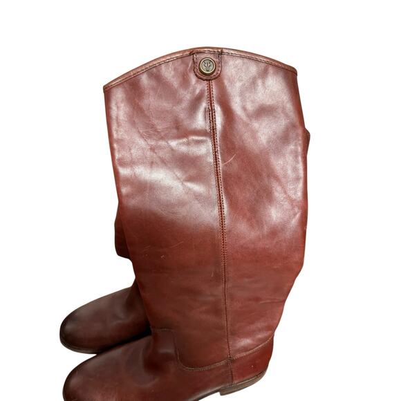 Frye Melissa Button Brown Leather Equestrian Fall Riding Boots Women’s Size 9 - Picture 7 of 11